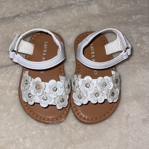 Glitter flower accents Sandals